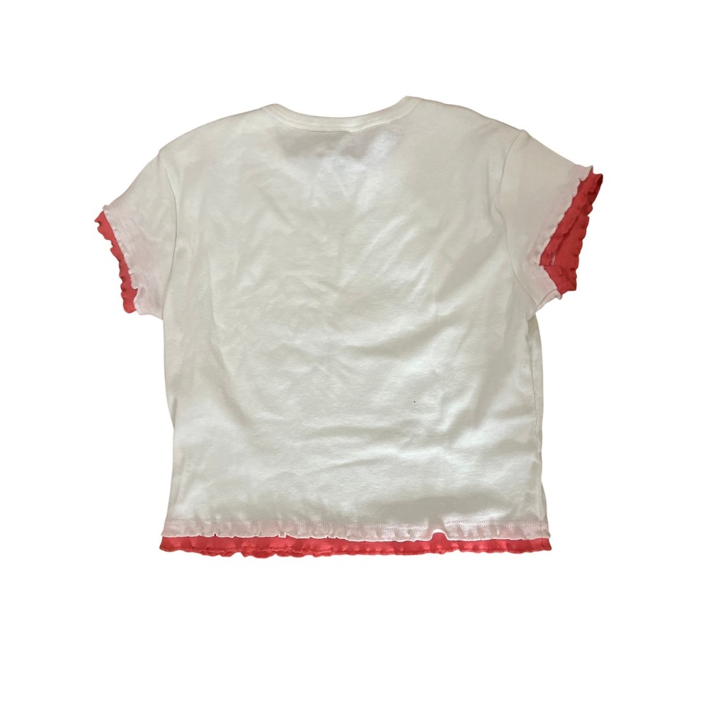 Vinyl Icons Girls Amsterdam  Hotel Graphic Tee White‎ Red Lettuce Trim Size M - Picture 4 of 5
